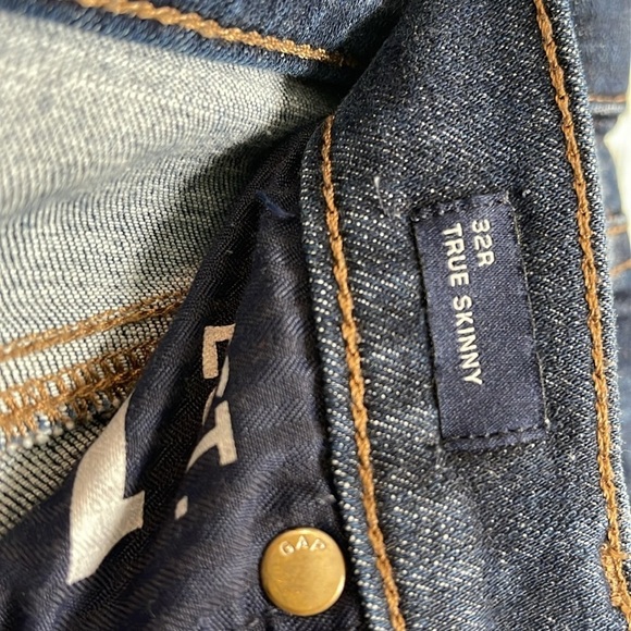 GAP Blue Skinny Jeans Classic Fit 32R - Picture 4 of 4